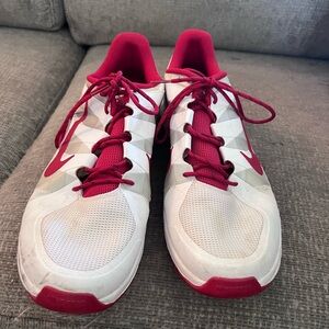 Nike White and Red Sneakers